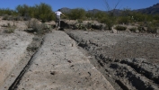 PICTURES/Pinal City Ghost Town - Legends of Superior Trails/t_Sharon In Wagon Tracks2.JPG